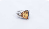 14k White Gold Citrine Ring Size 8.75, 15.92 Grams Eb0124prxsa