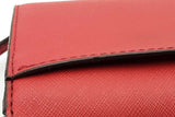 Michael Kors Red Saffiano Leather Envelope Crossbody Wallet Eb0925oxsa