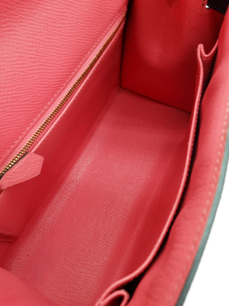 Hermes Kelly 25 Special Order Pink Black Epsom Gold Handbag Do0625lpxzxde