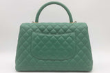 Chanel Green Quilted Caviar Cocotop Handle Flap Bag Eb0626oixzsa