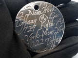 Tiffany & Co. Notes 727 Fifth Avenue Sterling Silver Wavy Pendant 24g Fw0326ezdu