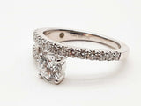 0.5 Cttw Lab Grown Diamonds 14k White Gold 3.9g Ring Size 7 Do0726irxde