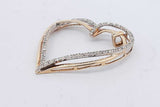 10k Yellow Gold Diamond Heart Pendant 3 Grams Eb0926lirsa