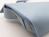 Alexander Mcqueen Light Blue Leather T-bar Sling Crossbody Bag Eb0326exzde