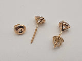 1.02 Cttw Lab Grown Diamonds 14k Yg 0.8g Screw Back Stud Earrings Do0726orxde
