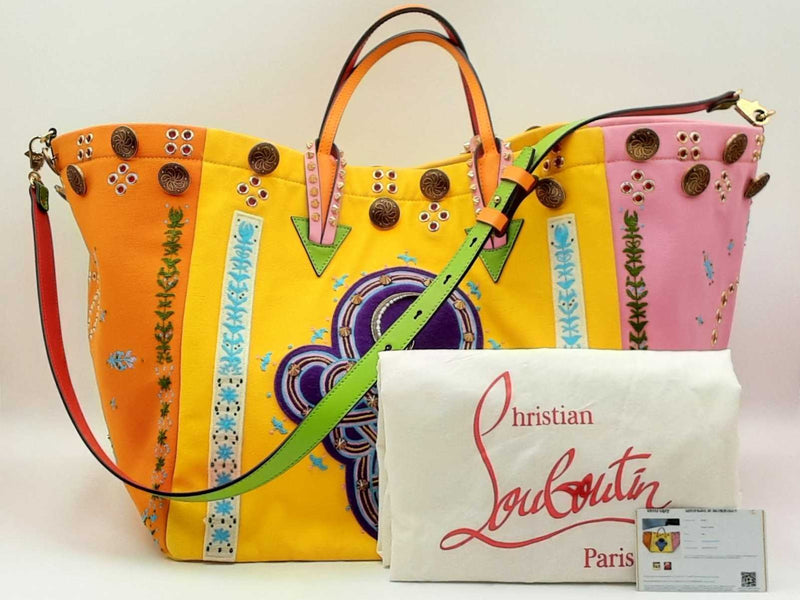 Christian Louboutin Breizcaba Large Multicolor Canvas Tote Bag Fw1224lxzxdu