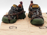 Gucci Flashtrek Sega Green Shoes Size 35 Aa0826lzxsa