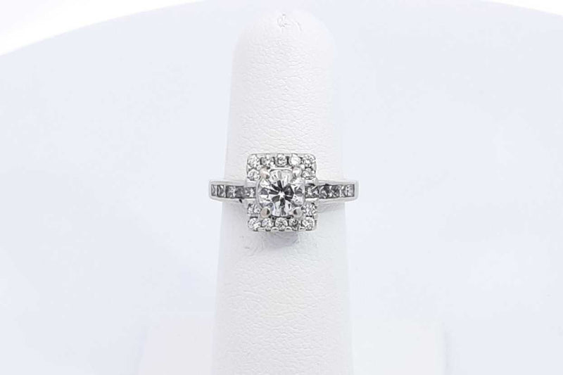 1.33ctw Diamond Ring In 14k White Gold 4.2 Grams Size 4.75 Eb0225llxzsa