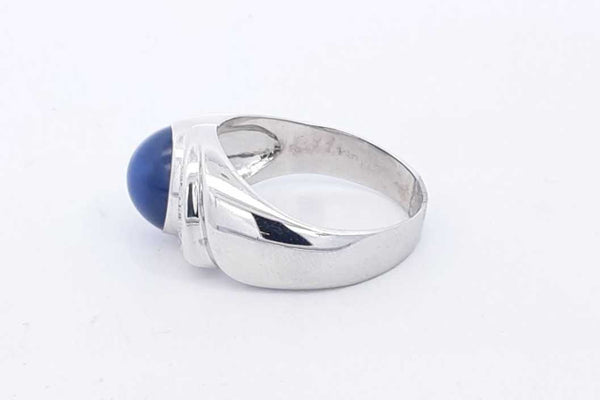 14k White Gold Blue Stone Ring 10.35 Grams Size 11. 5 Eb0324opxsa