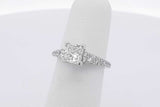 0.96cttw Diamond Ring In 14k White Gold 3.2 Grams Size 4.5 Eb0525lrrzsa