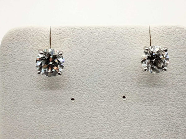 Approx 3.0 Ctw Lab Grown Diamonds 14k White Gold 1.5g Stud Earrings Do1224rxzde