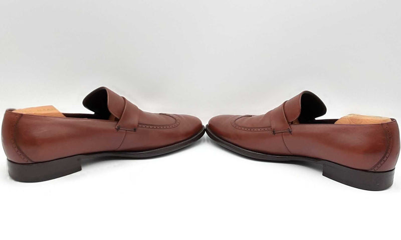 Gucci Brown Leather Loafers Size 10.5 D Eb0324wxzdu