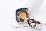 Orange Gemstone 925 Sterling Silver Pendant 9.4 Grams Eb1224csa