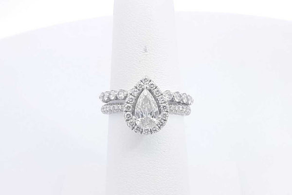 Approx. 1.4ctw Diamond Wedding Set 14k White Gold 5.3 Grams Size 6 Eb1224lxxzsa