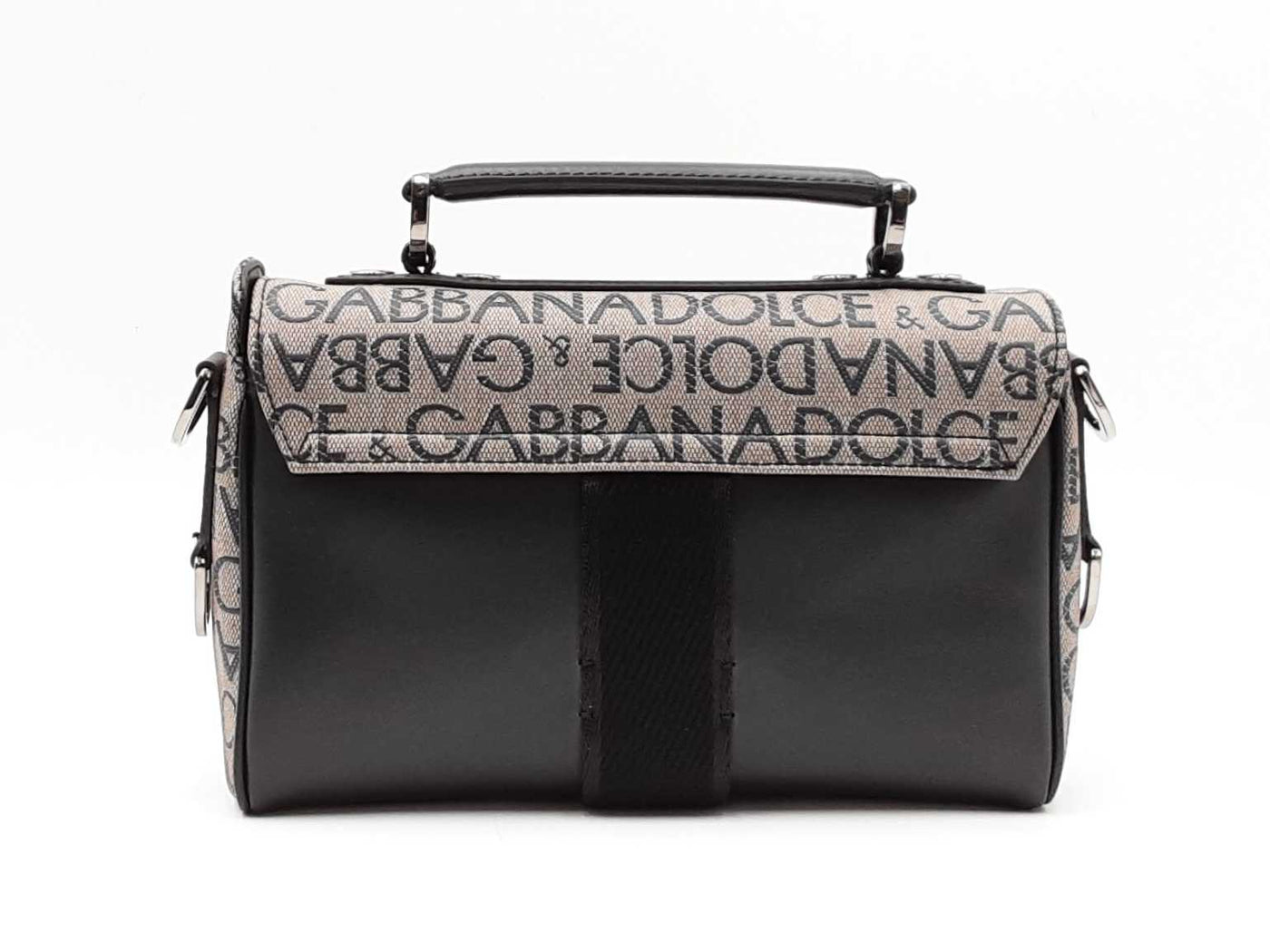 DOLCE&GABBANA ロゴ モノグラム ウォレットバッグ Calfskin crossbody bag with raised logo in Black for Men