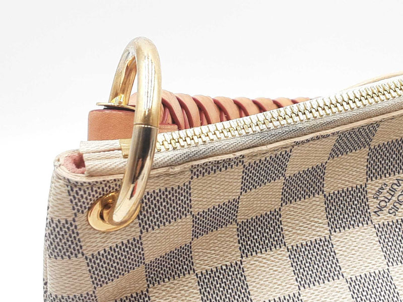 Louis Vuitton Beaubourg Hobo Mm Bag In Damier Azur Coated Canvas Fw0225wrzdu