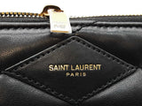 Saint Laurent Gaby Zipped Quilted Black Lambskin Shoulder Bag Eb1125pxzde