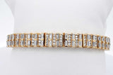 3.58cttw Diamond 18k Yellow Gold Tennis Bracelet 45 Grams 7 Inch Eb0626woxzsa