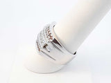 1.69 Cttw Diamond & 14k White Gold Multi Row Ring 15.4g Size 8.25 Fw0726loxzdu