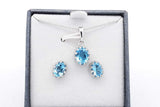 Set Of 5 Gemstone Ensemble Sets In Sterling Silver Eb0925crsa