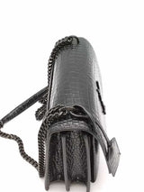 Yves Saint Laurent Crocodile Embossed Leather Sunset Shoulder Bag Eb0926irxsa