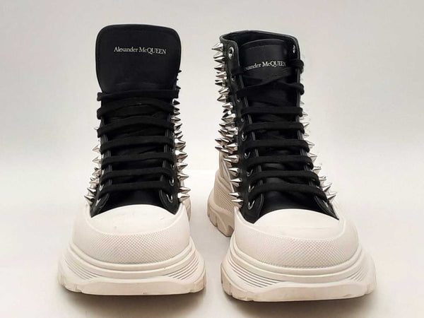 Alexander Mcqueen Tread Slick Punk Spike Black Shoes Size 9 Aa0825lzxsa