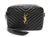 Yves Saint Laurent Lou Camera Bag In Black Matelassé Leather Fw07260owxdu