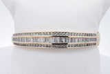 5.45cttw Diamond 14k Yellow Gold Hinged Bangle Bracelet 25.9 Grams Eb0626lrxzsa