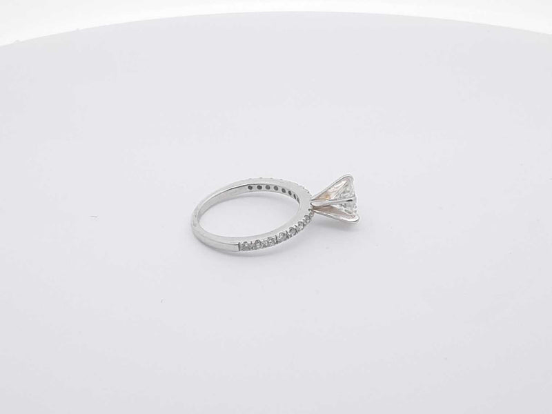 1.09ctw Diamond 14k White Gold 2.3 Grams Ring Size 5 Sd0525lpzxsa