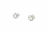0.46cttw Diamond Stud Screwback Earrings In 14k White Gold 1.7 Grams Eb0926lxzsa