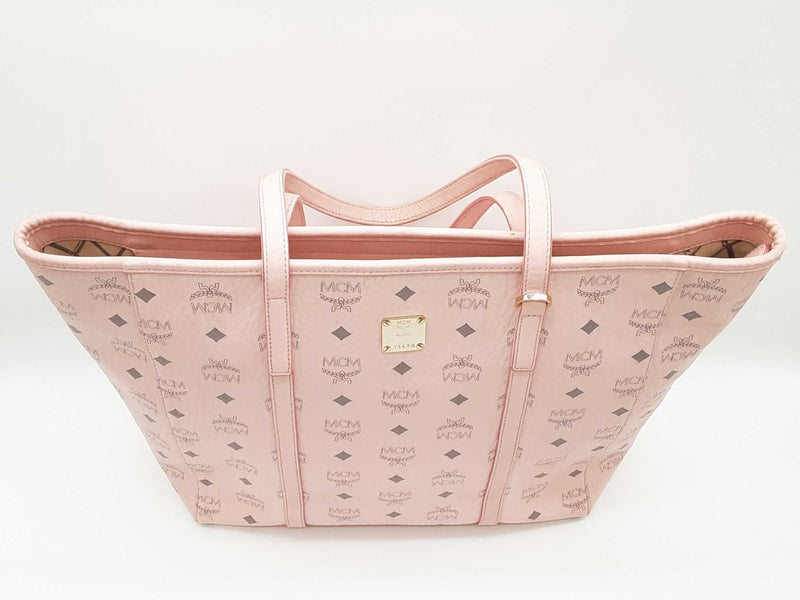 Mcm Toni Visetos Powder Pink Shopper Tote Bag Sd1025lrzde