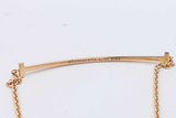 Tiffany & Co. 18k Gold T Smile Bracelet With Diamonds 2.8g 6 Inch Eb0426pxzsa