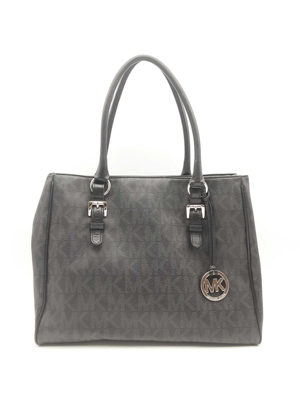 Michael Kors Jet Set Mk Monogram Coated Canvas Tote Bag Fw1024wxsa