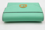 Christian Louboutin Elisa Mint Green Leather Compact Wallet Eb0526lxzde
