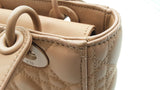 Christian Dior My Abc Dior In Matte Cannage-quilted Beige Leather Fw0926loxzdu