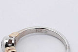 0.13ctw Diamond Bezel Set Ring In 14k White Gold 3.3 Grams Size 6.5 Eb0626orxsa