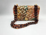 Burberry Lola Multicolor Tb Monogram Quilted Fabric Shoulder Bag Do0724ixzde