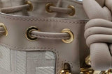 Fendi Mini Mon Tresor Embroidered Canvas Bucket Bag Eb1026cxzsa