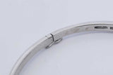 1.35cttw Diamond 18k White Gold Hinged Bangle Bracelet 14.8 Grams Eb0326llxzdu
