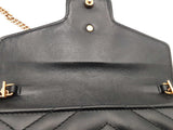Gucci Gg Marmont Mateless Wallet On Chain Black Aa0426lozsa