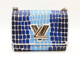 Louis Vuitton Twist Mm Savane Print Blue Epi Leather Crossbody Bag Sd0925lrzxde