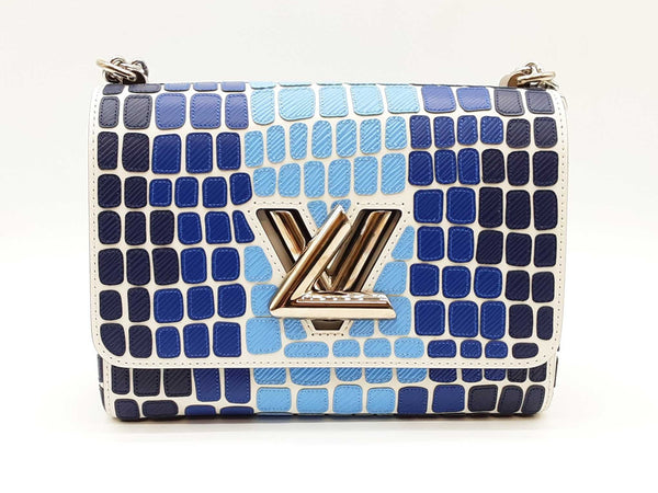 Louis Vuitton Twist Mm Savane Print Blue Epi Leather Crossbody Bag Sd0925lrzxde