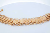 22k Yellow Gold Coin Style Link Bracelet 23.6 Grams 7.5 Inch Eb0626wrxzde