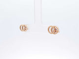 Gucci Running Gg Stud Earrings In 18k Yellow Gold 1.9 Grams Fw0925llzdu