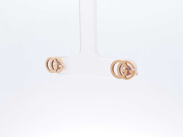 Gucci Running Gg Stud Earrings In 18k Yellow Gold 1.9 Grams Fw0925llzdu