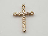0.98 Cttw Lab Grown Diamonds 14k Yellow Gold 1.5g Cross Pendant Do0525wwrde