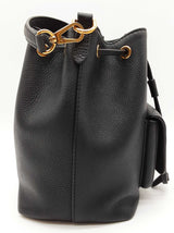 Louis Vuitton Lockme Black Leather Bucket Bag Do0425sxzde