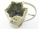 Prada Duet Bucket Bag In Acqua Green Renylon & Saffiano Leather Fw0326ixzdu