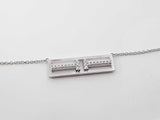 Tiffany & Co. T Two Diamond & 18k White Gold Necklace 4.5g 16 Inch Fw0426rrxdu