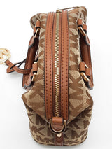 Michael Kors Logo Canvas Mini Duffle Satchel Crossbody Bag Eb0126wxde